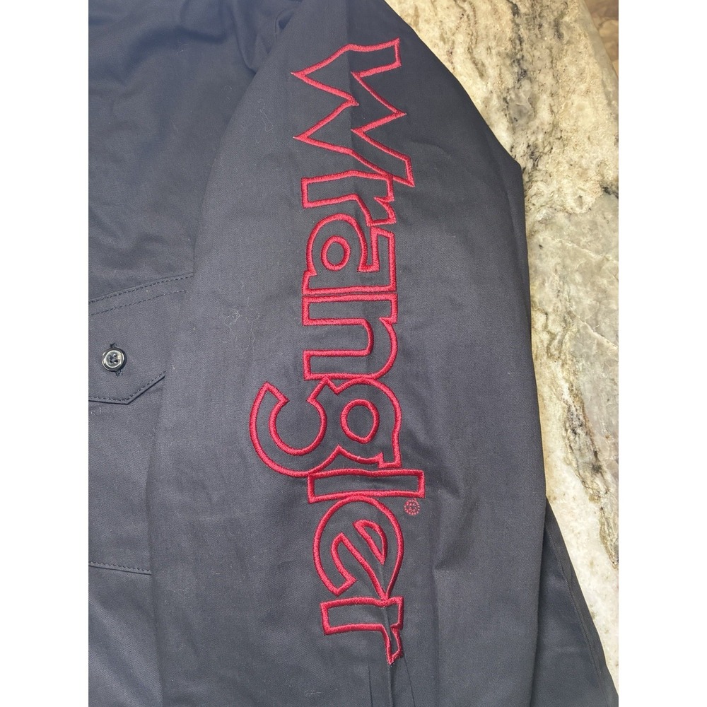 Wrangler Authentic Western Shirt . Mens Large, Black. Long Sleeve, BRAND NEW - Picture 6 of 10